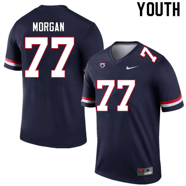 Youth #77 Jordan Morgan Arizona Wildcats College Football Jerseys Sale-Navy - Click Image to Close